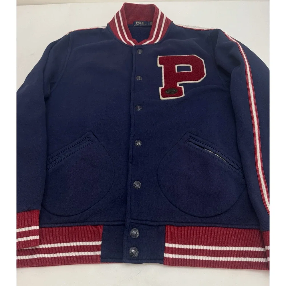 Polo Ralph Lauren New York Football Varsity Letterman Jacket Men's Size Large - Picture 2 of 16